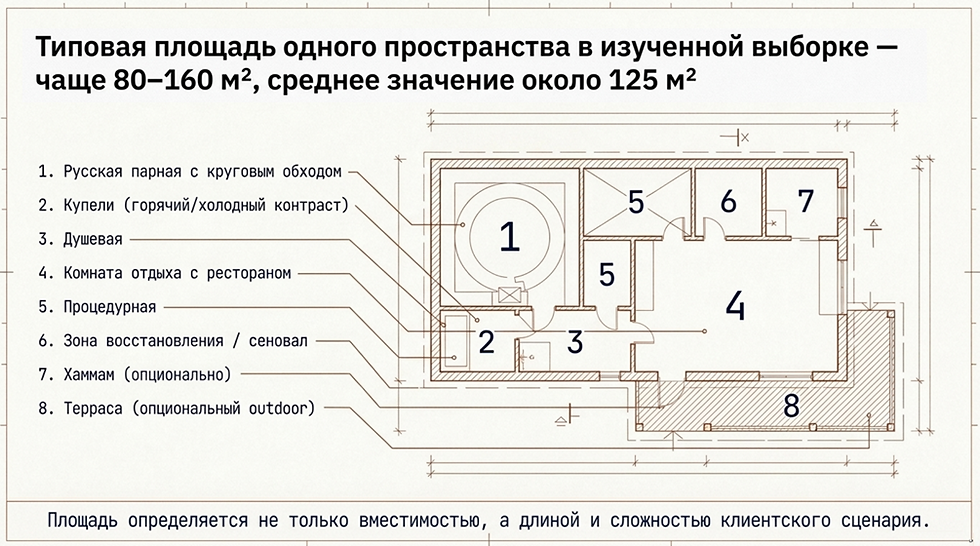 площадь иммерсивной бани